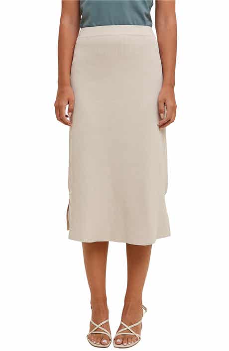 Rib Knit Midi Skirt