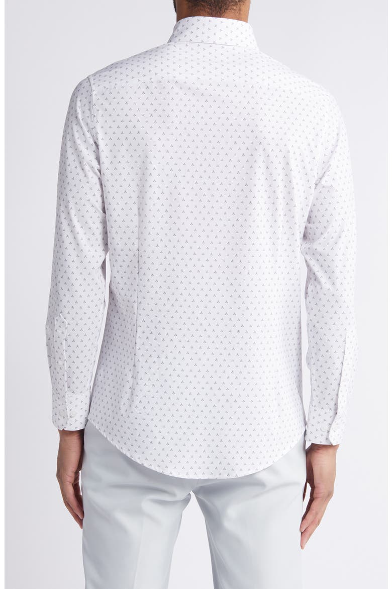 Leeward Trim Fit Performance Button-Up Shirt, Alternate, color, CAROLINA STAR