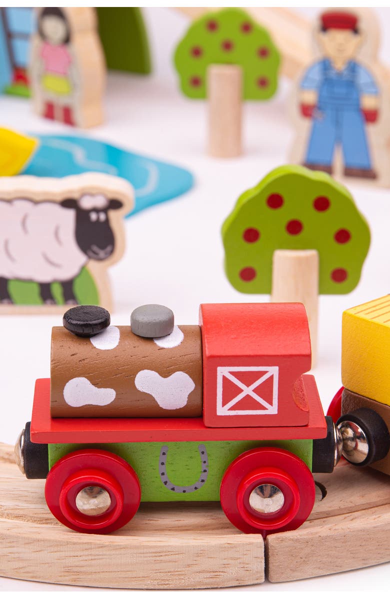 Bigjigs Rail Farm Train Set, Alternate, color, Multicoloured