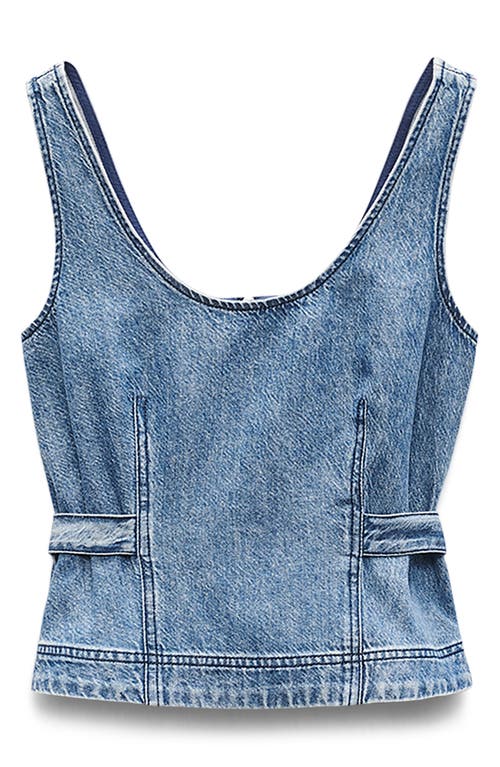 Rag & Bone Blue Ultra Featherweight Estelle Denim Top In Beekman