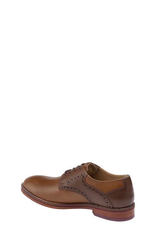 Johnston & Murphy Conard Saddle Shoe In Tan/mahogany Full Grain