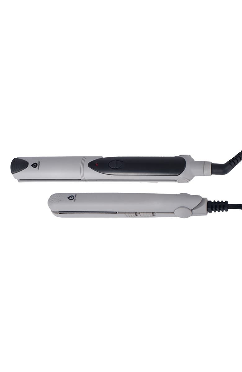 PURSONIC Flat Iron Hair Straightener With A Free Travel Straightener, Alternate, color, Grey