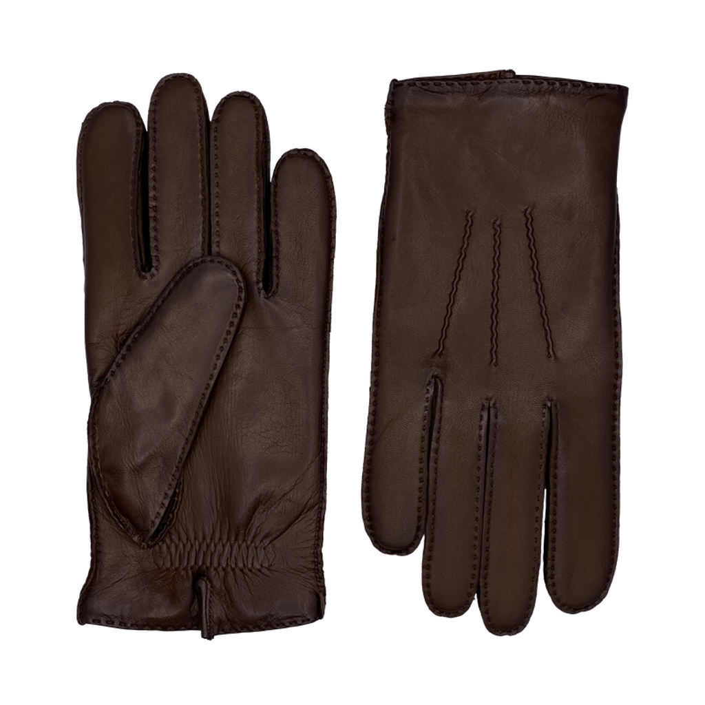 Agnelle Arthur Lambskin Glove Fully Lined In Burgundy