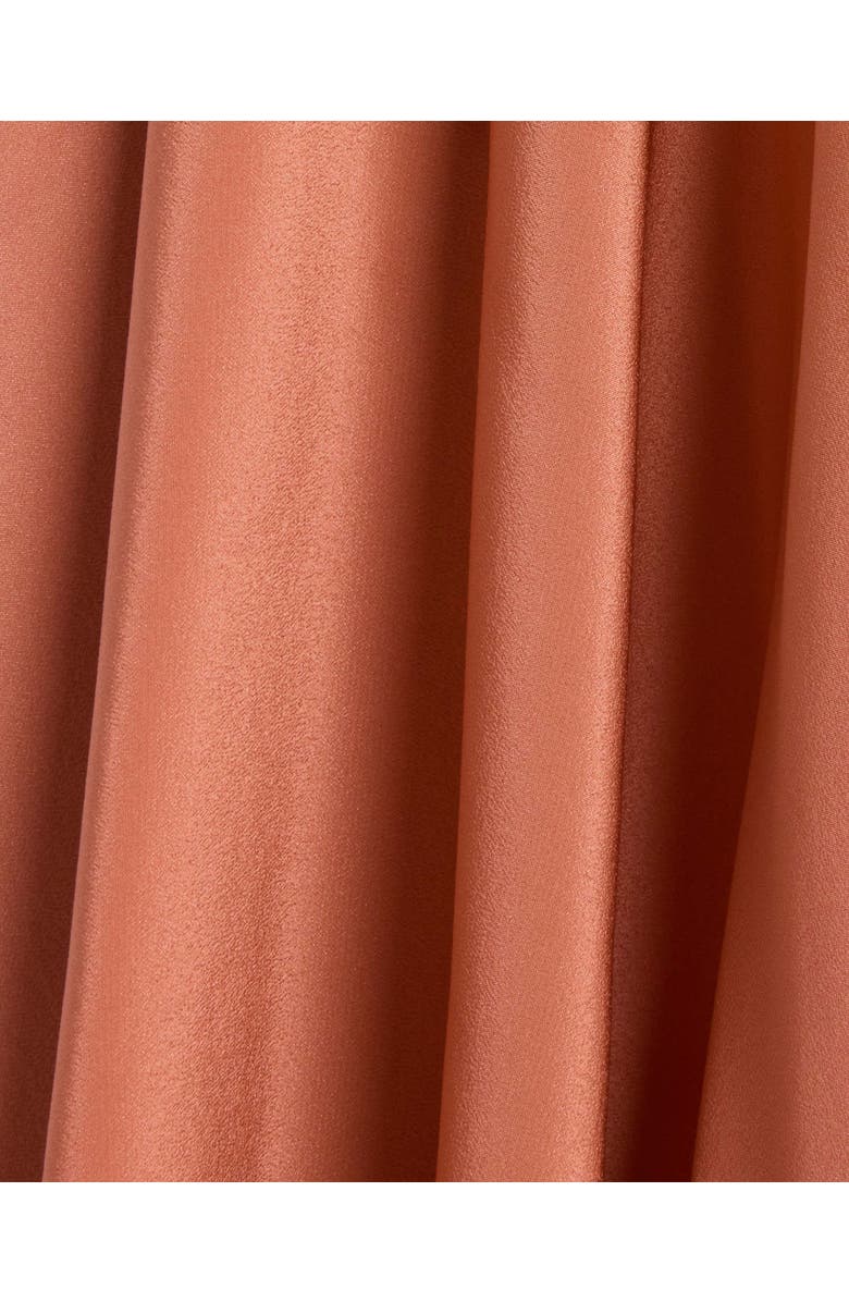 Santorelli DAVINA Sleeveless Fit and Flare Midi Dress in Silk Crepe De Chine, Alternate, color, Syrup