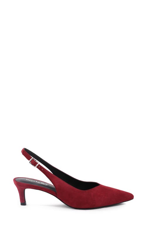 Seychelles Candlelight Slingback Pointed Toe Kitten Heel Pump In Burgundy