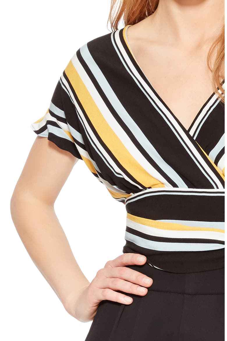 Noora Faux Wrap Blouse, Alternate, color, RAYA