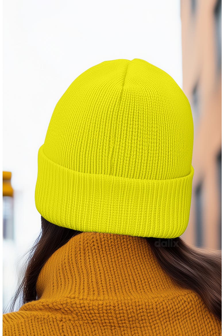 Martini Beanie Cap, Alternate, color, Neon Yellow