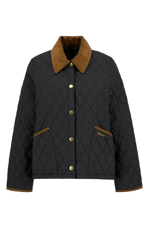Barbour Liddesdale Cropped Icons Quilted Jacket In Black