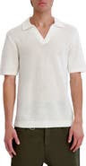 KARL LAGERFELD PARIS Open Knit Polo Sweater