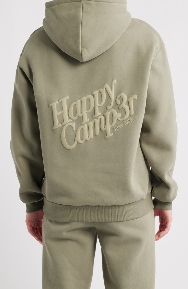 HAPPY CAMP3R Puff Series Core Logo Cotton Blend Hoodie, Alternate, color, Dusty Olive