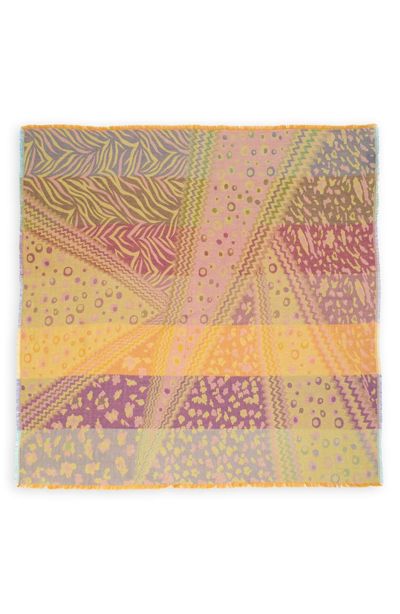 SAACHI Mixed Animal Pattern Scarf, Alternate, color, Multi Pink