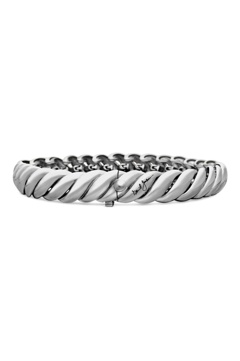 Sculpted Cable Bracelet in Sterling Silver, 8.5mm, Alternate, color, STERLING SILVER