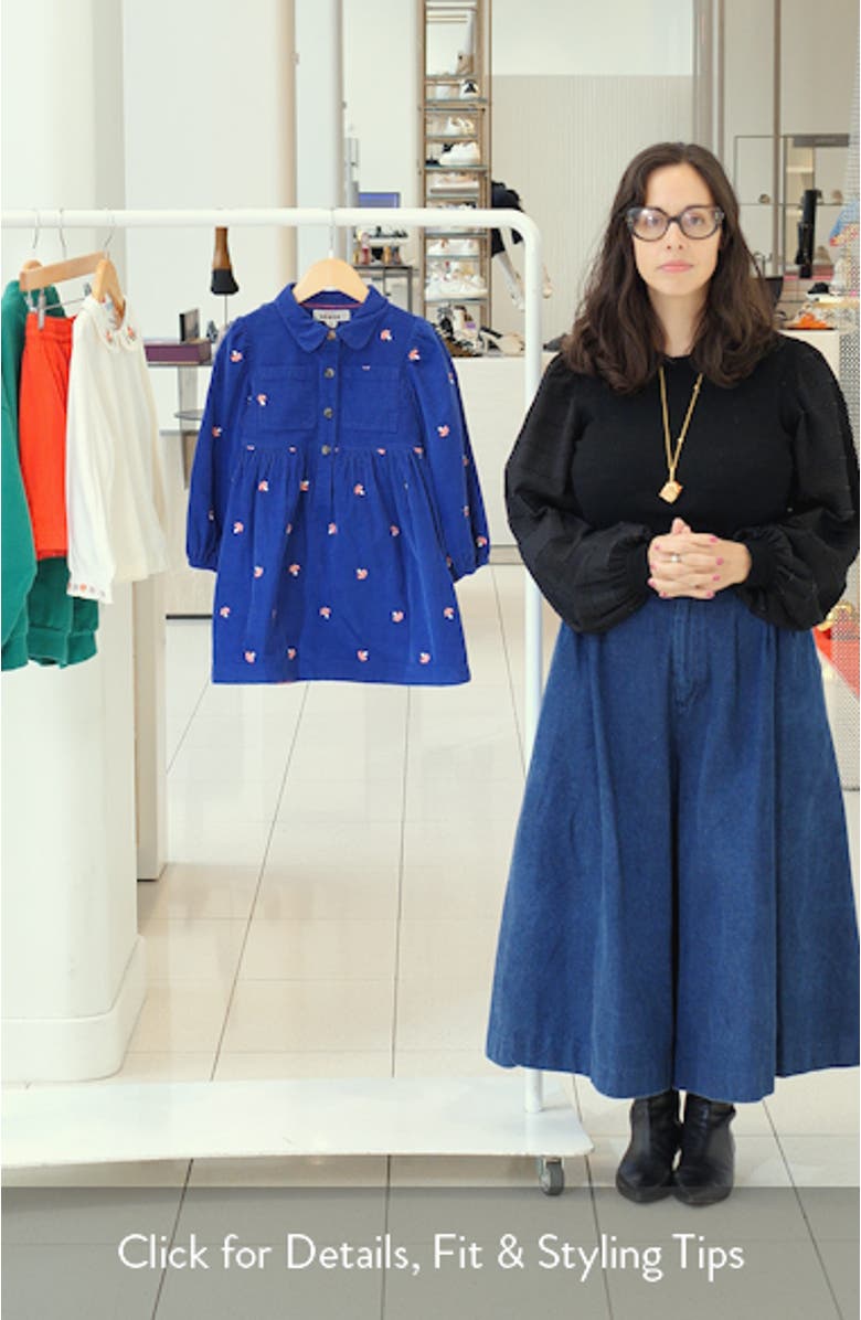 Kids
 Aubrey Long Sleeve Corduroy Shirtdress, sales video thumbnail