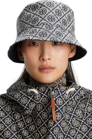 【Tory Burch】T Monogram Bucket Hat Tory Burch T-Monogram Bucket Hat | Neiman Marcus