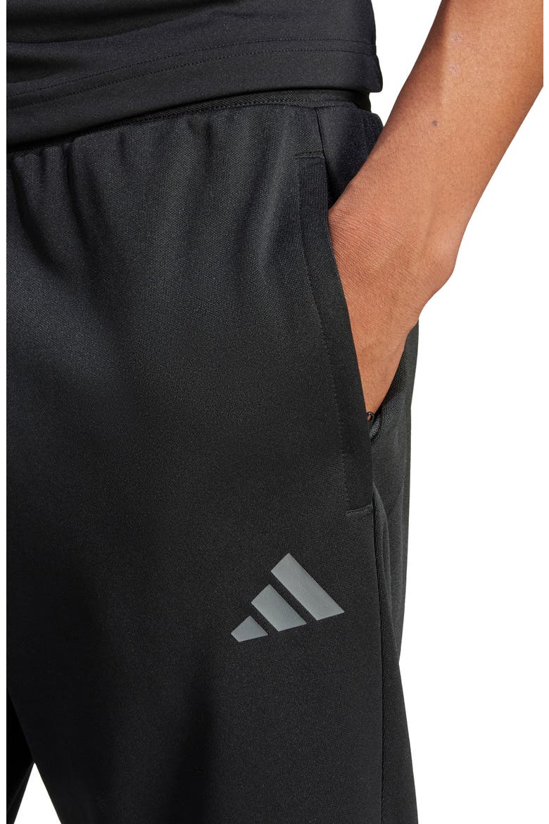 Sereno AEROREADY 3-Stripes Sweatpants, Alternate, color, BLACK/ GREY SIX
