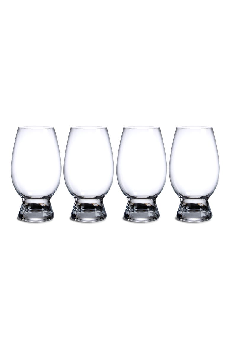 Set of 4 American Wheat Beer Glasses, Main, color, CLEAR