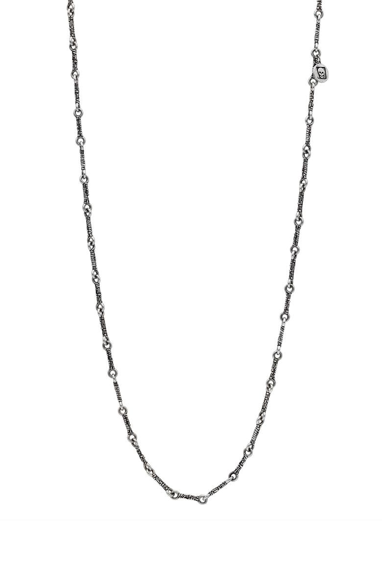 John Varvatos Artisan Sterling Silver Chain Necklace, Main, color, Silver
