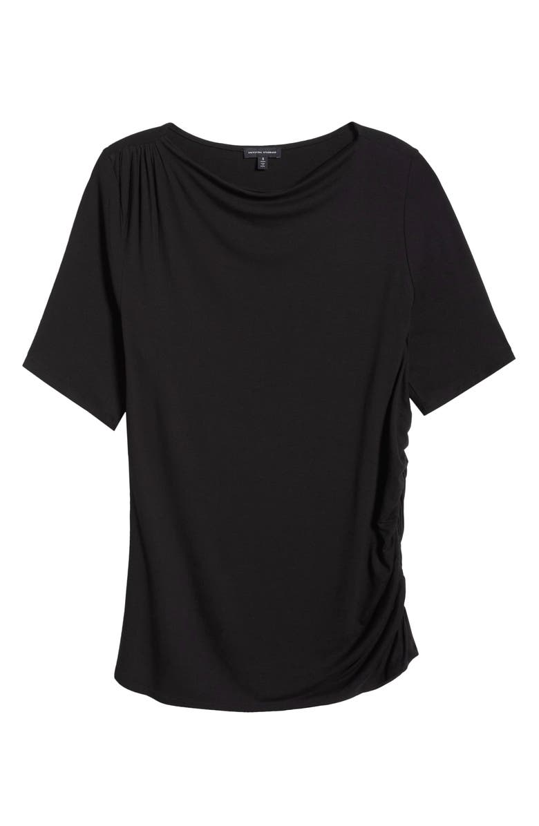 Universal Standard Louise Boatneck Stretch Jersey Top, Alternate, color, Black