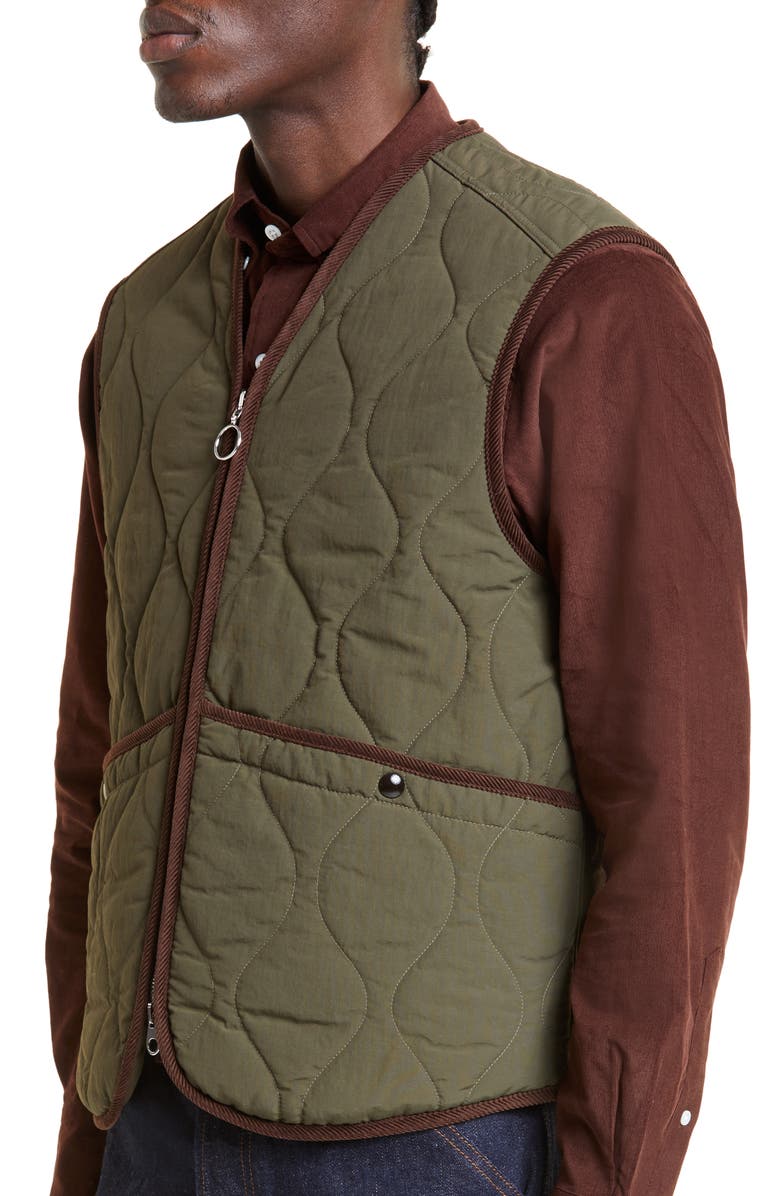 Drake's Quilted Nylon Gilet Vest, Alternate, color, 