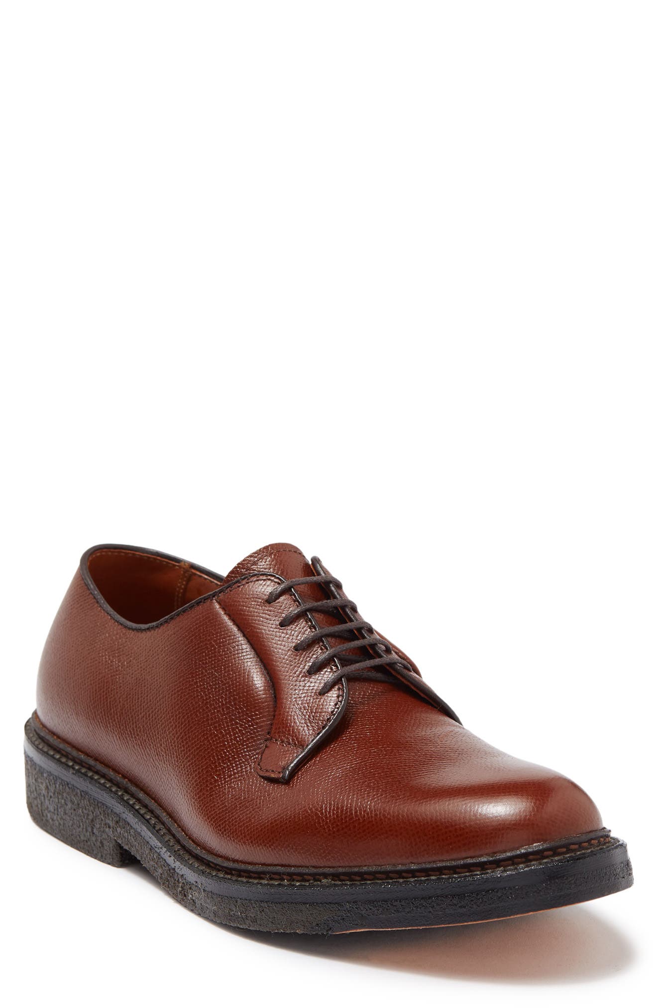 Alden All Weather Plain Toe Derby, Main, color, Brown Alpine Grain Calfskin