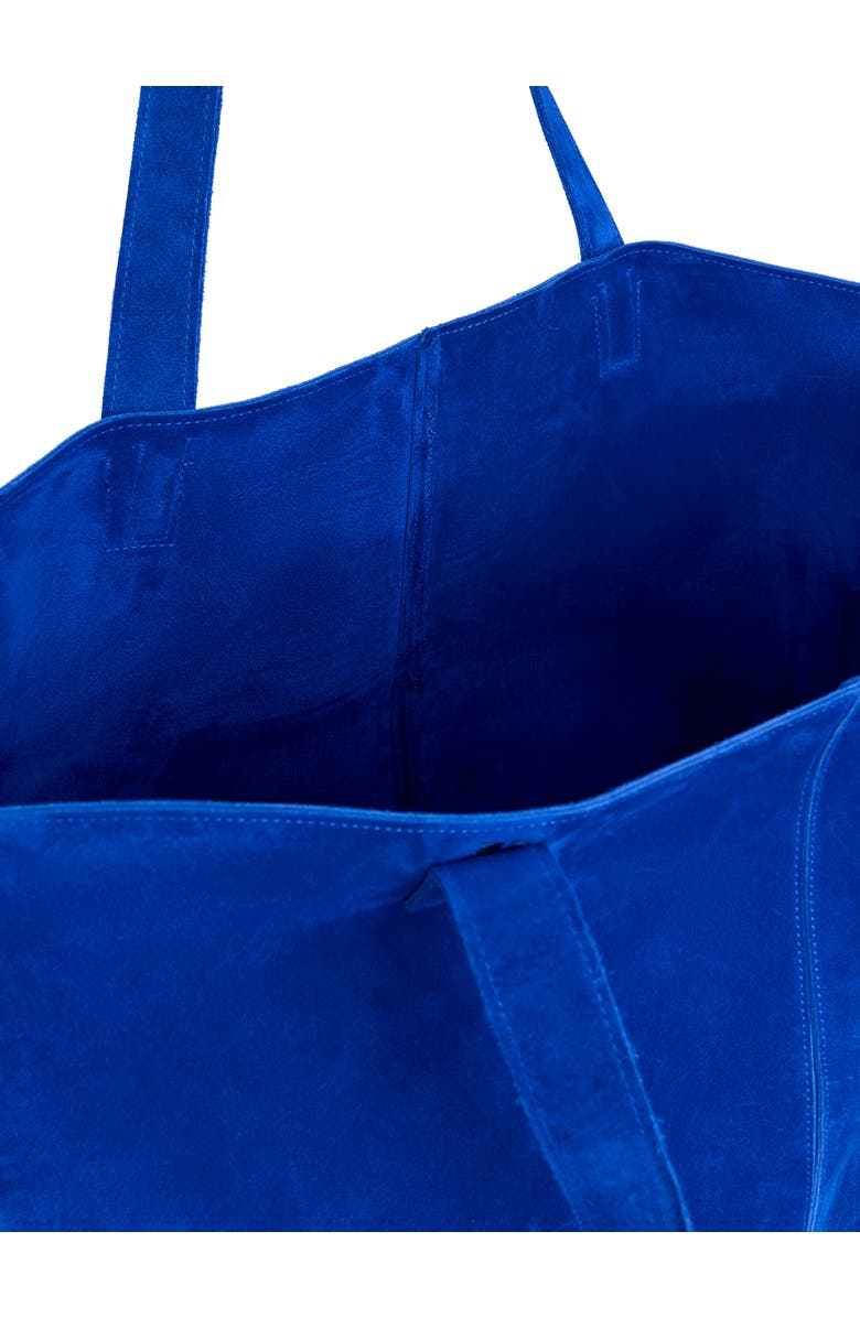 Akris Medium AI Suede Convertible Shoulder Tote, Alternate, color, Ocean