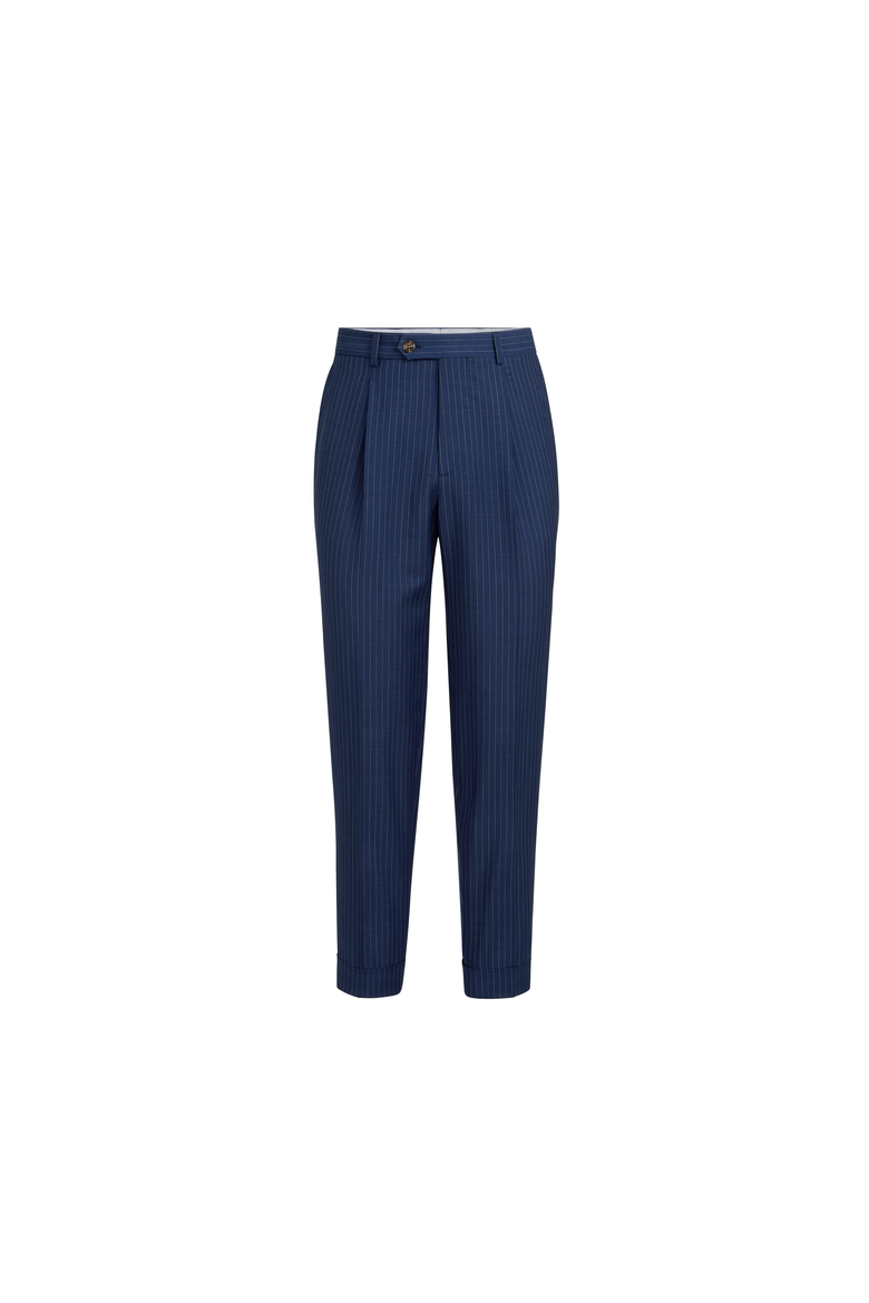 Chalk stripe trousers, Alternate, color, Blue
