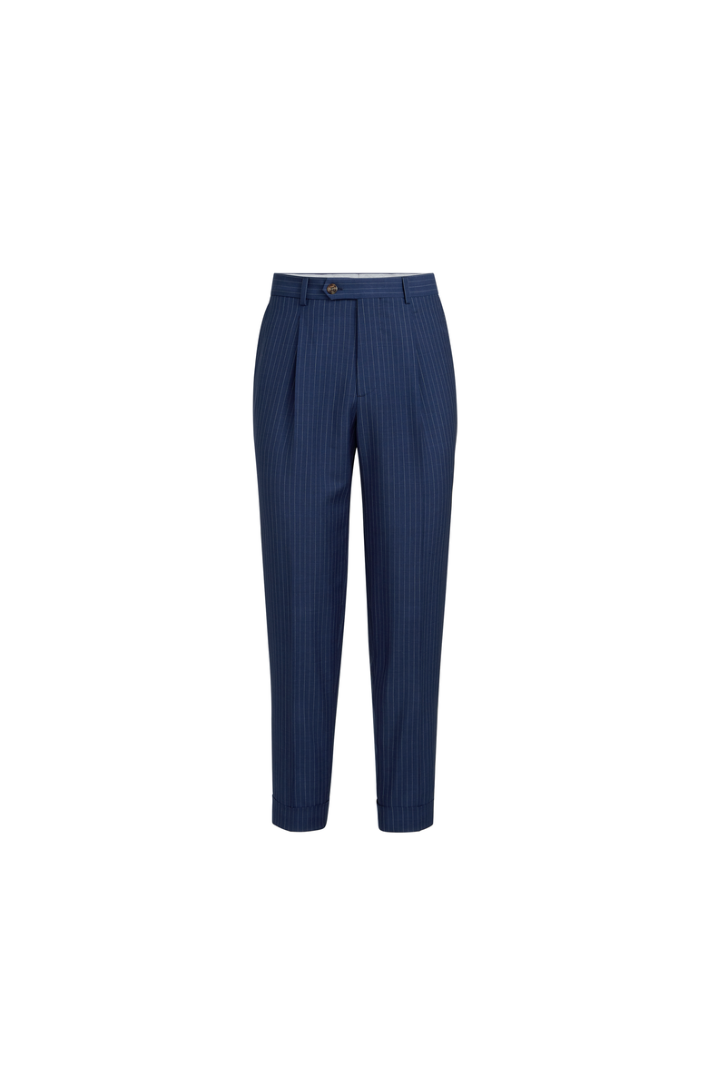 Brunello Cucinelli Chalk stripe trousers, Alternate, color, Blue