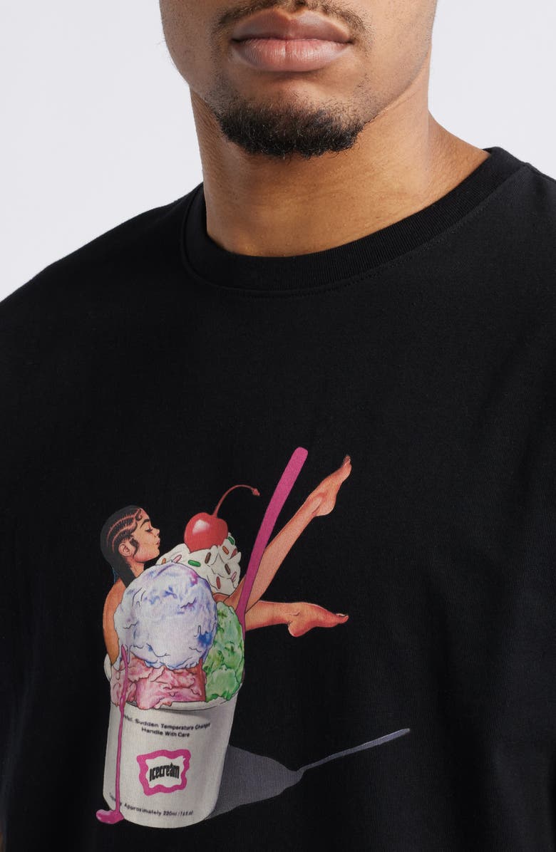 ICECREAM Pin-Up Graphic T-Shirt, Alternate, color, Black