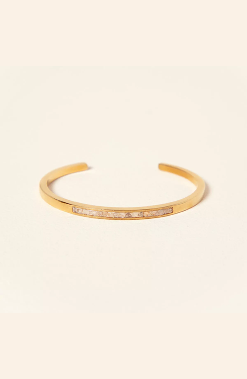 Uncommon Goods Sliced Raw Diamond Bracelet In Gold With Diamonds