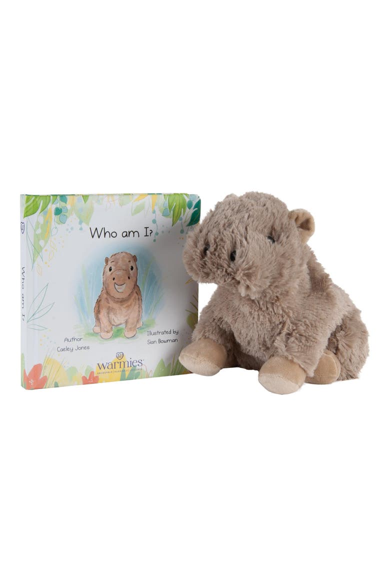 Warmies® Microwavable Plush 13" Capybara and Board Book, Main, color, Brown