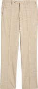 Zanella Devon Flat Front Plaid Wool Dress Pants