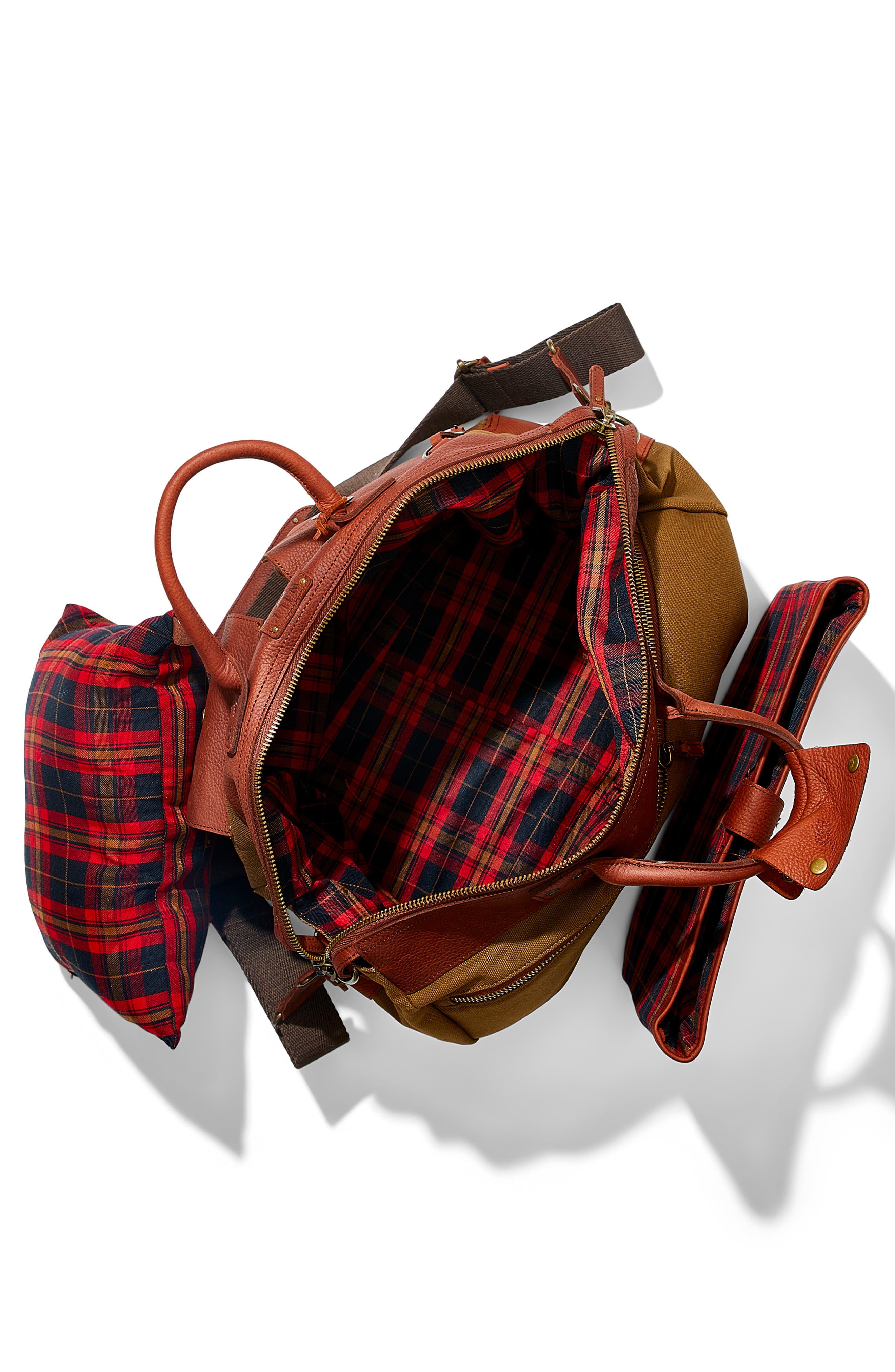 Will Leather Goods Traveler Duffel Bag, Alternate, color, Tobacco/ Cognac