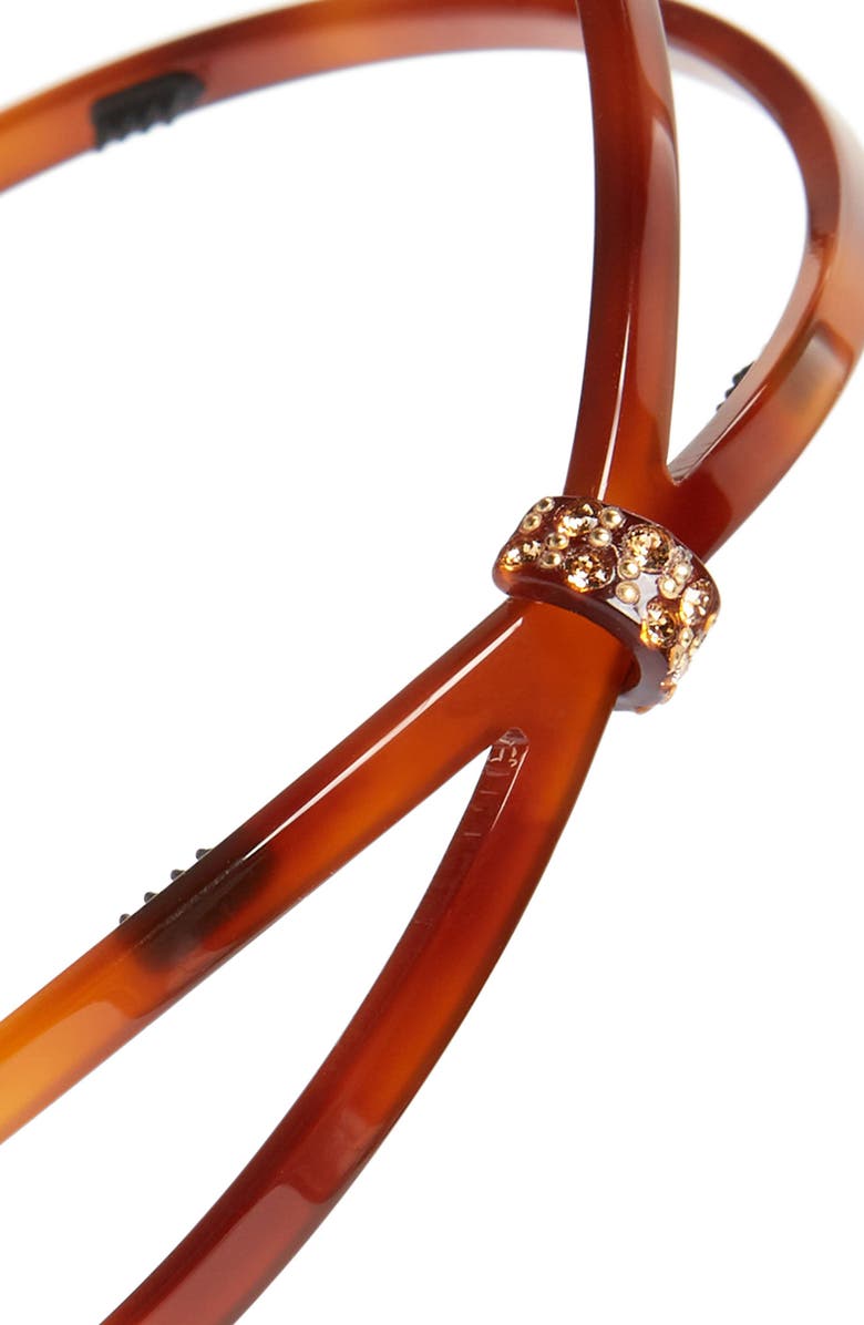 Alexandre de Paris Crystal Embellished Headband, Alternate, color, Tortoise