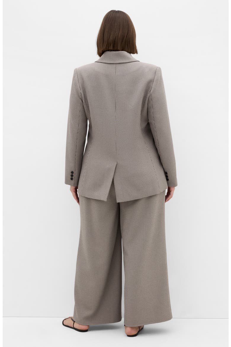 Hailey Checked Double Breasted Jacket, Alternate, color, NEUTRAL CHECK