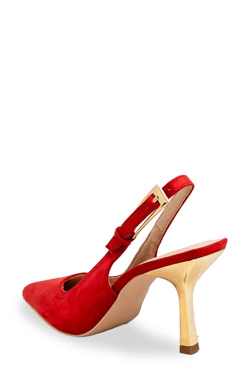 Chase & Chloe Chase And Chloe Slingback Pump In Red