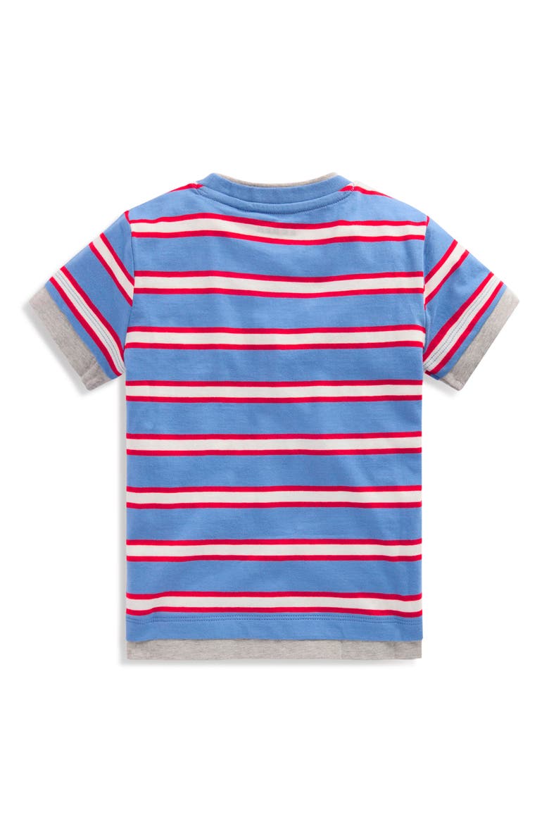 Kids' Double Layer Cotton T-Shirt, Alternate, color, BLUE AND RED