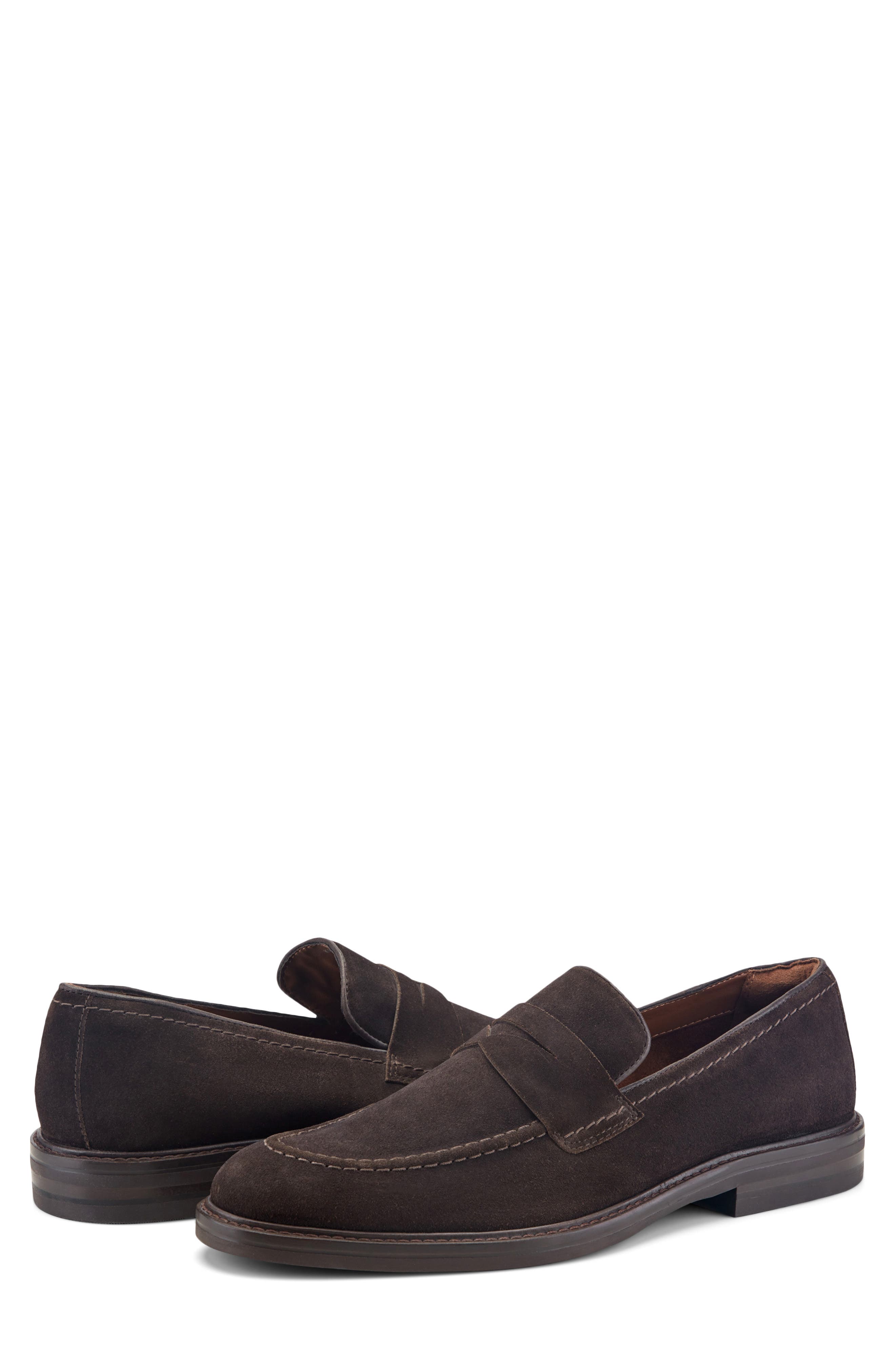 Ofrey Penny Loafer, Alternate, color, MOCHA/ BROWN SUEDE