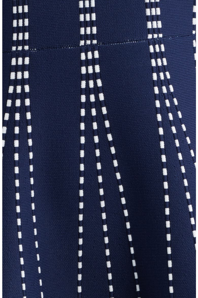 Contrast Piping Sleeveless Midi Sweater Dress, Alternate, color, NAVY/ WHITE
