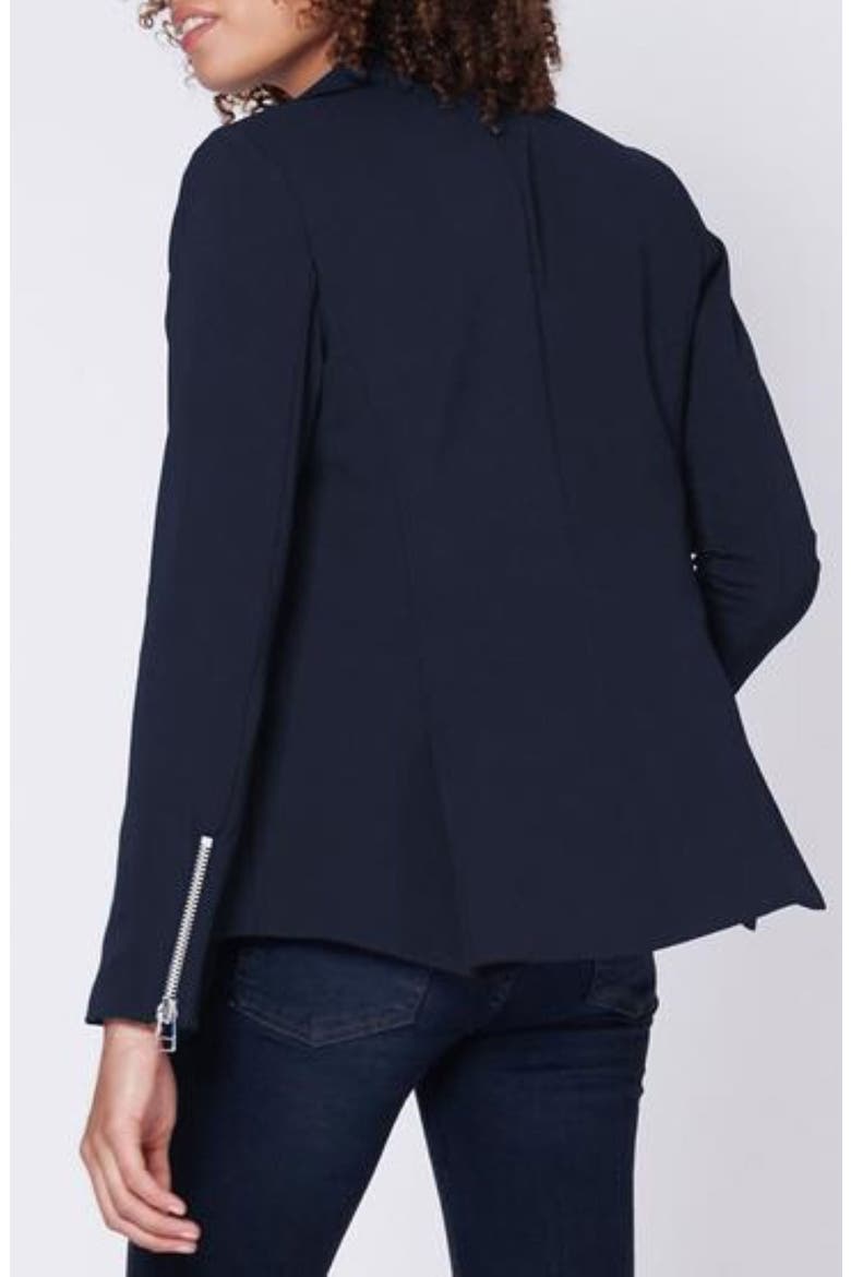 Hadley Neoprene Moto Jacket, Alternate, color, NAVY