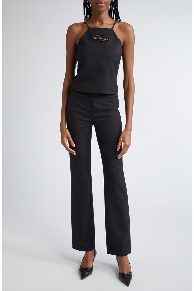 P-Ersy High Waist Straight Leg Pants, Alternate, color, VERY/ BLACK