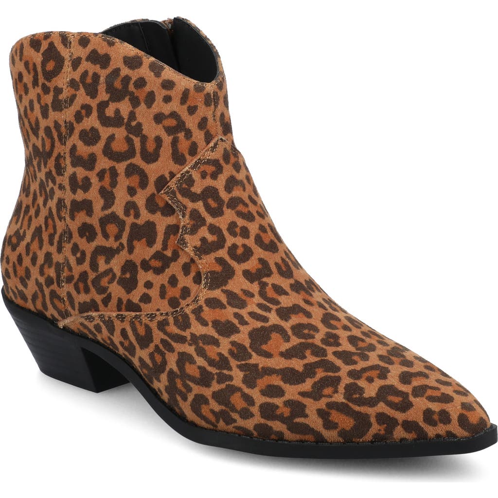 Journee Collection Taliah Western Ankle Boot In Brown