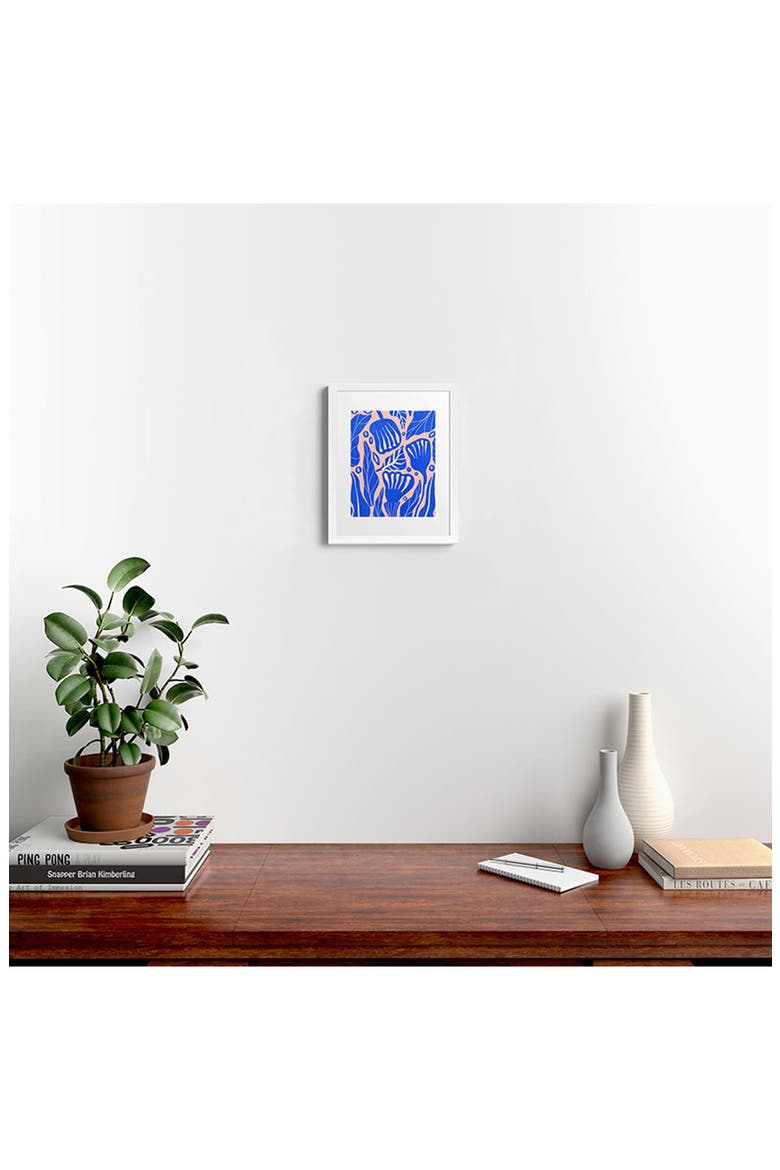 'Abstract Floral' by Viviana Gonzalez Framed Wall Art, Alternate, color, BLUE