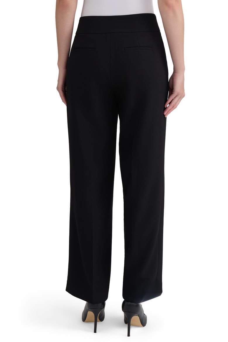 Tab Waist Wide Leg Pants, Alternate, color, BLACK