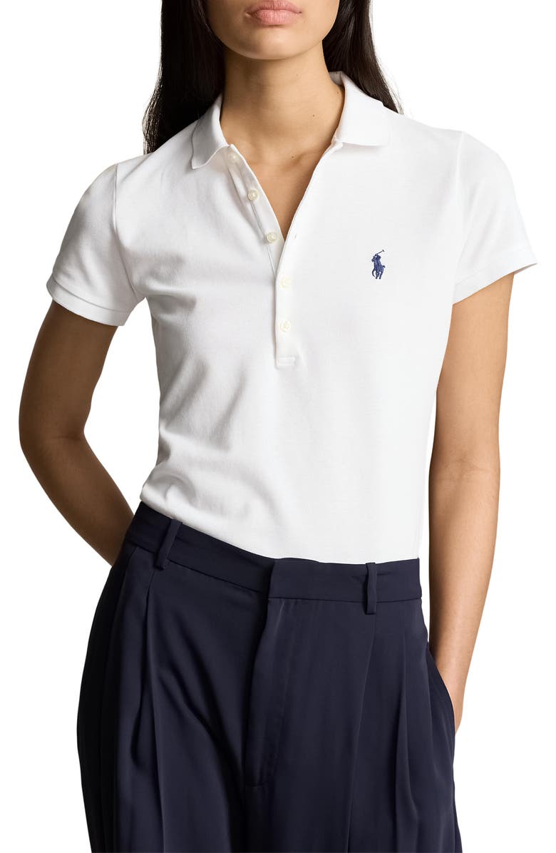 Polo Ralph Lauren Julie Piqué Polo, Main, color, White