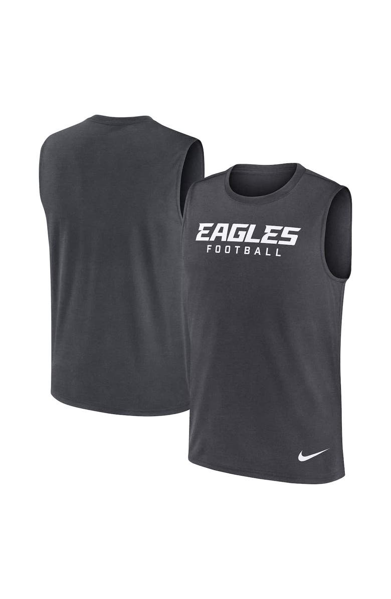 Nike Men's Nike Charcoal Philadelphia Eagles Primetime Legend Performance Muscle Tank Top, Main, color, 