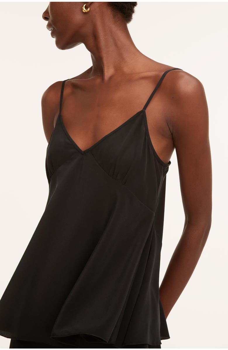 Rebecca Taylor Essential Silk Camisole, Alternate, color, Black