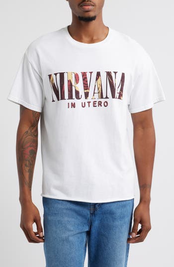 Merch Traffic Nirvana In Utero Oversize Crop Cotton Graphic
