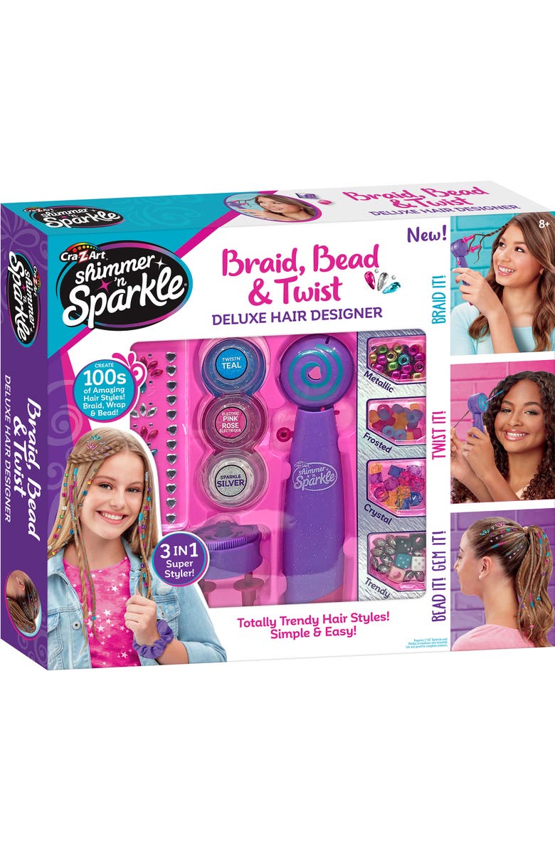 CRA-Z-ART Shimmer N Sparkle Braid Bead And Twist Deluxe Hair Designer, Main, color, Multicolored