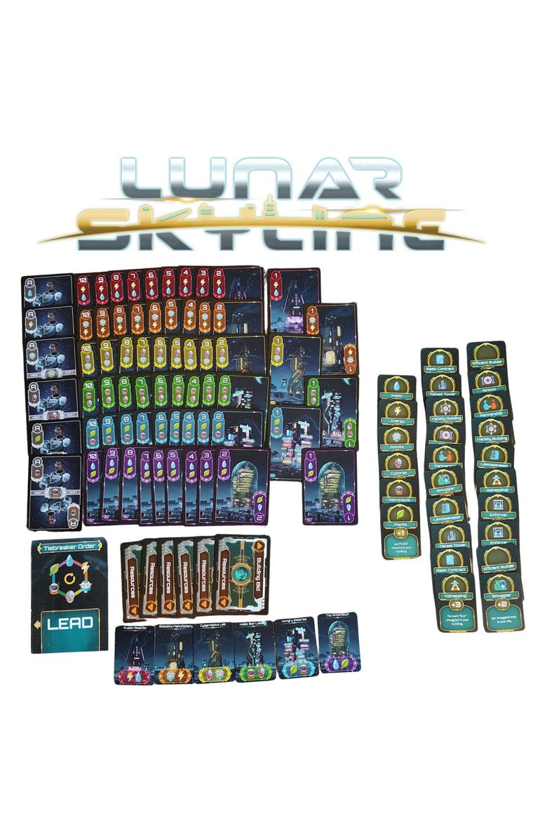 Dead Alive Games Lunar Skyline Scifi Tricktaking Card Game, Alternate, color,
