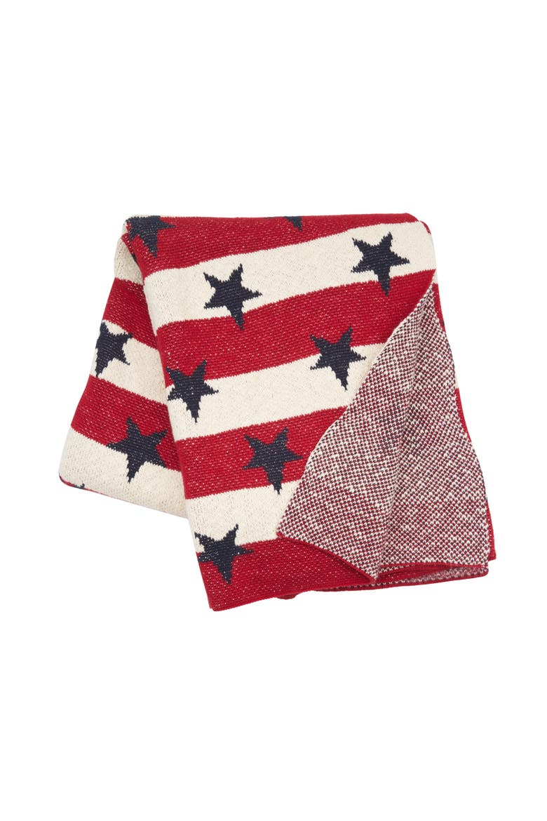 American Flag Stars and Stripes Throw Collection, Main, color, Red